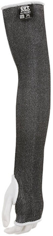 MCR Safety CutPro® - 7 Gauge Salt and Pepper Dyneema® - Cut Resistant Sleeves with Thumbslot - 18 Inches x 4 Inches - Box of 10 - Part# 9318D7MT