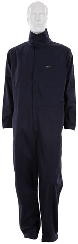 MCR Safety FR Gear - Flame Resistant (FR) Coveralls - Navy Blue 100% Cotton Material - Long Sleeve Contractor Coveralls
