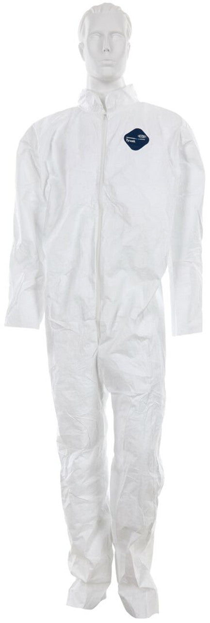 MCR DuPont™ Tyvek® Coverall - Collared Neck - Open Sleeves and Ankles - Zipper Front Closure - Case of 25