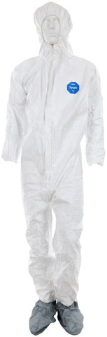 MCR DuPont™ Tyvek® Coverall - Attached Hood and Boots - Elastic Sleeves and Ankles - Zipper Front Closure - Case of 25