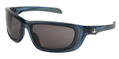 MCR Swagger® UD1 Series Safety Glasses - Blue Diamond Mirror Polarized Lens - Dark Blue Frame - MAX36 Dual Coating - Part# UD128BZDC