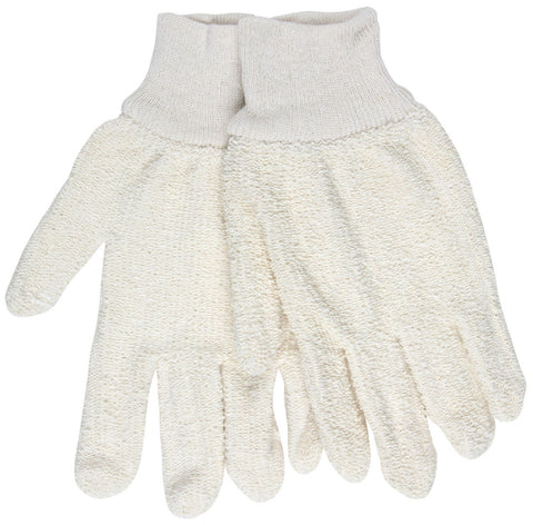 MCR Terrycloth Work Gloves - 18 Ounce Regular Weight Loop-Out Fabric - Seamless and Reversible - Comfortable Knit Wrist - Box of 12
