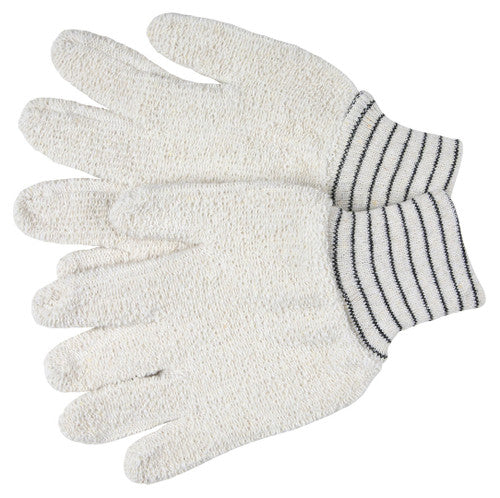 MCR Terrycloth Work Gloves - 18-Ounce Regular Weight Loop Out Fabric - Seamless and Reversible - Comfortable Knit Wrist - Box of 12