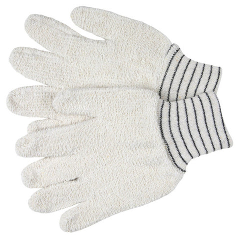 MCR Terrycloth Work Gloves - 18-Ounce Regular Weight Loop Out Fabric - Seamless and Reversible - Comfortable Knit Wrist - Box of 12
