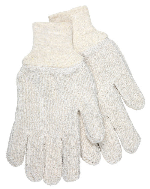 MCR Terrycloth Work Gloves - 24 Ounce Heavyweight Loop-Out Fabric - Seamless and Reversible - Comfortable Knit Wrist - Box of 12