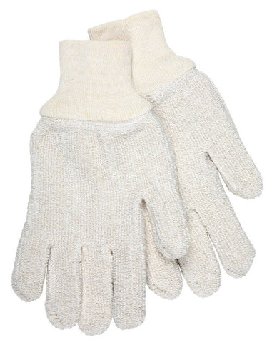 MCR Terrycloth Work Gloves - 24 Ounce Heavyweight Loop-Out Fabric - Seamless and Reversible - Comfortable Knit Wrist - Box of 12