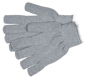 MCR Gray Terrycloth Work Gloves - 16 Ounce Regular Weight - Loop-in Fabric - Seamless and Reversible - Box of 12