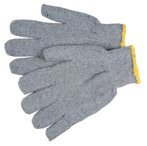 MCR Gray Terrycloth Work Gloves - 16 Ounce Regular Weight Loop-In Fabric - Seamless and Reversible - Box of 12