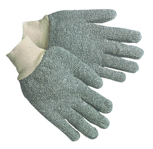 MCR Gray Terrycloth Work Gloves - 22 Ounce Regular Weight - Loop-Out Fabric - Seamless and Reversible - Box of 12