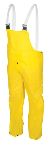 MCR Navigator Series Rain Gear - .22mm Polyurethane / Nylon Rainwear - Waterproof Yellow Rain Pants - Bib Overall Style with Fly Front