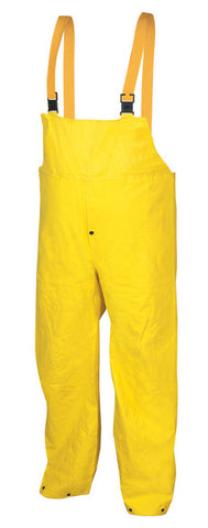 MCR Concord Series Rain Gear - .35mm Neoprene / Nylon Rainwear - Waterproof - Yellow Rain Pants - Bib Style Pant with Fly Front
