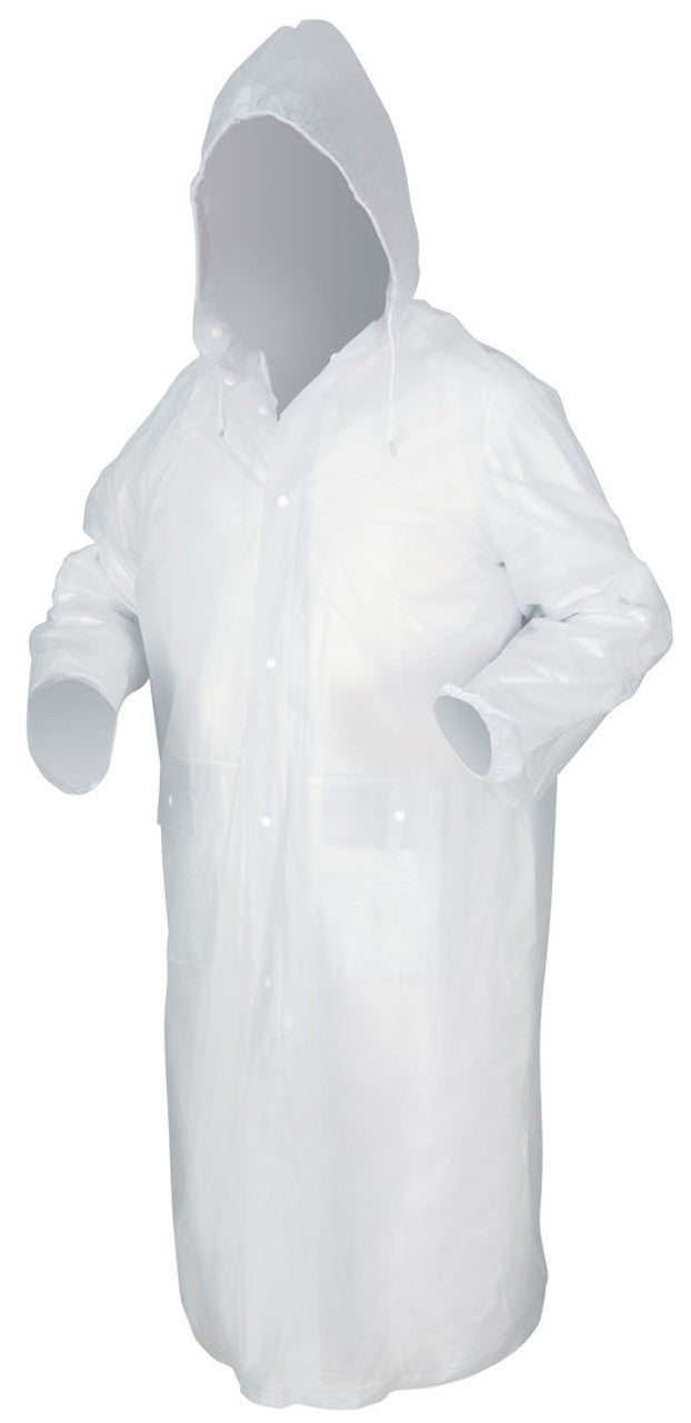 MCR Squall Series Rain Gear - .20mm PVC Rainwear - 2 Piece Waterproof Clear Raincoat with Detachable Hood