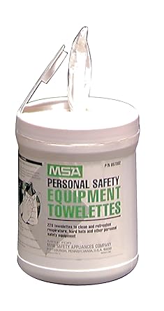 MSA Canister with 220 Towelettes (4 1/4" x 6") Part# 697382