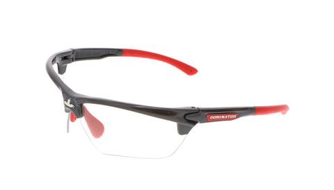 MCR Dominator® DM3 Safety Glasses - Clear Lens - Gun Metal Frame - MAX6 Anti-Fog Hard Coating - Box of 12 - Part# DM1310PF