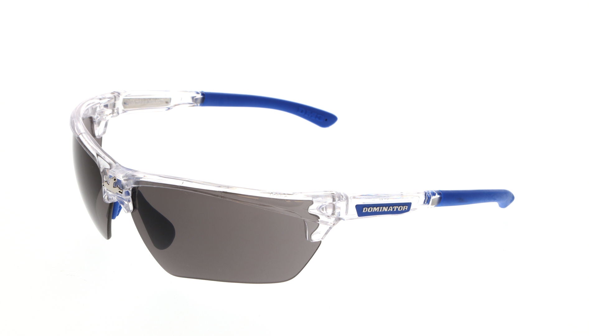 MCR Dominator® DM3 Safety Glasses - Gray Lens - Clear Frame - MAX6 Anti-Fog Coating - Box of 12 - Part# DM1322PF