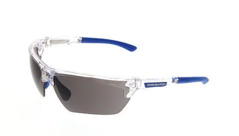 MCR Dominator® DM3 Safety Glasses - Gray Lens - Clear Frame - MAX6 Anti-Fog Coating - Box of 12 - Part# DM1322PF
