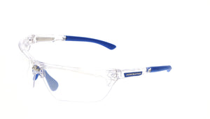 MCR Dominator® DM3 Safety Glasses - I/O Clear Mirror Lens - Clear Frame - Duramass Hard Coating - Box of 12 - Part# DM1329