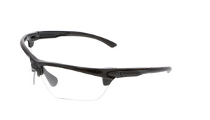 MCR Dominator® DM3 Safety Glasses - Clear Lens - Black Frame - MAX6 Anti-Fog Coating - Box of 12 - Part# DM1330PF