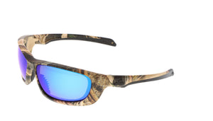 MCR Swagger® UD1 Series Safety Glasses - Blue Diamond Mirror Polarized Lens - Mossy Oak Frame - MAX36 Dual Coating - Part# MOUD118BZDC