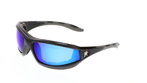 MCR Swagger® RP2 Series - Black Safety Glasses - Diamond Mirror Lens - Duramass Hard Coating - Box of 12 - Part# RP218B