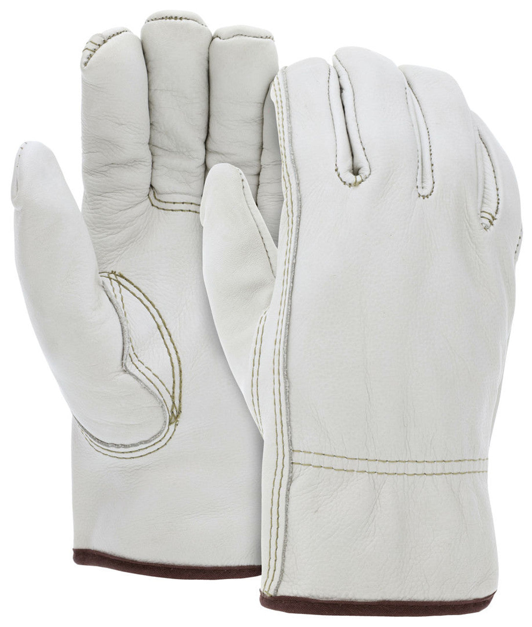 MCR Leather Drivers Insulated Work Gloves -Competitive Value (CV) C+ Grade Grain Cow Leather - Insulated Gloves with Thermal Lining - Keystone Thumb - Box of 12