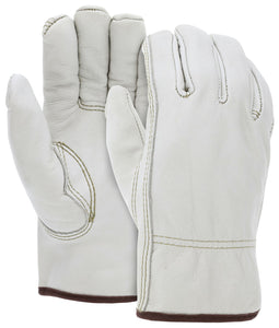 MCR Leather Drivers Insulated Work Gloves -Competitive Value (CV) C+ Grade Grain Cow Leather - Insulated Gloves with Thermal Lining - Keystone Thumb - Box of 12