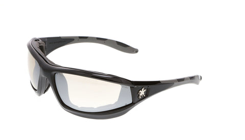 MCR Swagger® RP2 Series - Black Safety Glasses - I/O Clear Mirror Lens - MAX36 Dual Coating - Box of 12 - Part# RP219DC