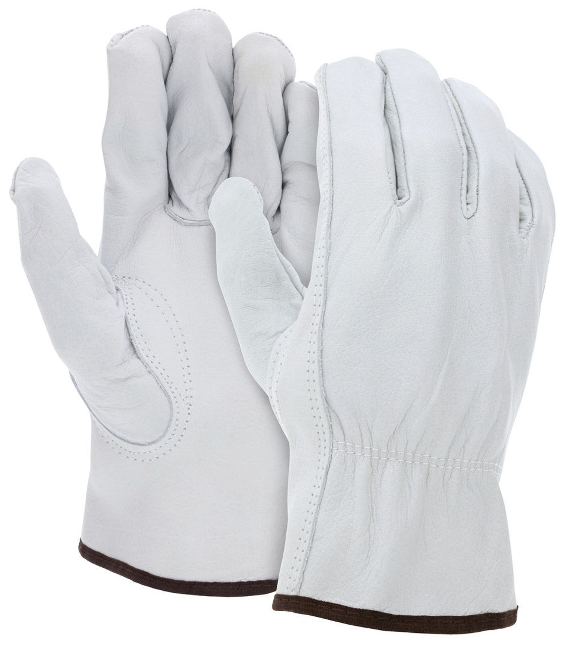 MCR Leather Drivers Work Gloves - Competitive Value (CV) C Grade Leather - Buffalo Grain Leather - Keystone Thumb - Box of 12