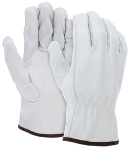 MCR Leather Drivers Work Gloves - Competitive Value (CV) C Grade Leather - Buffalo Grain Leather - Keystone Thumb - Box of 12