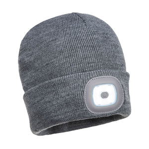 Beanie LED Head Lamp USB Rechargeable- GRAY