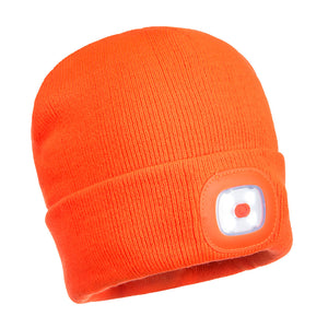 Beanie LED Head Lamp USB Rechargeable- ORANGE