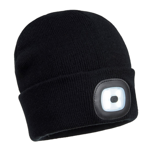 Beanie LED Head Lamp USB Rechargeable- BLACK