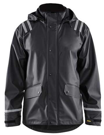 Blaklader Hooded Rain Jacket with Reflective Details