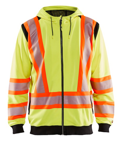 Blaklader Hi-Vis Zip Sweatshirt with Black Panels