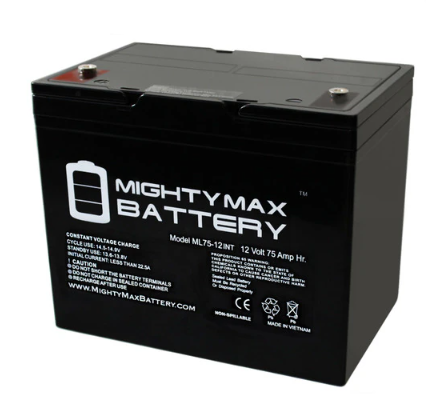 12V 75AH Lithium Battery w/ Charger Rental