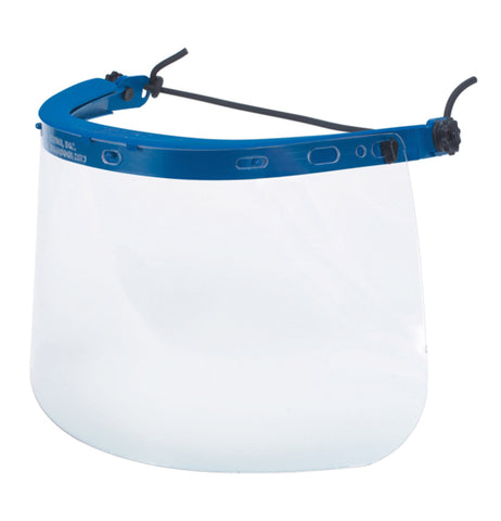 MCR Face Shield Bracket for Hardhats - Blue Nylon Material - Dielectric - Bracket Only, Faceshield Not Included Part# 101