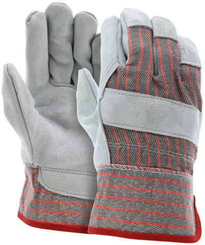 MCR Leather Palm Work Gloves - Competitive Value D Grade Split Leather - Ladies Sizing - Box of 12 - Part# 1201S