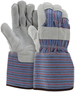 MCR Leather Palm Work Gloves - Select B Grade Split Shoulder Leather - Box of 12