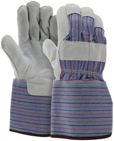 MCR Leather Palm Work Gloves - Select B Grade Split Shoulder Leather - Box of 12