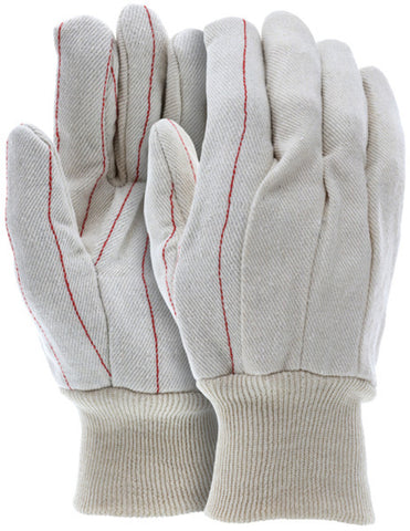 MCR Double Palm Work Gloves - 18 Ounce Cotton Gloves - Clute Pattern with Straight Thumb - Knit Wrist - Good for Applications Requiring Low Heat Protection - Box of 12
