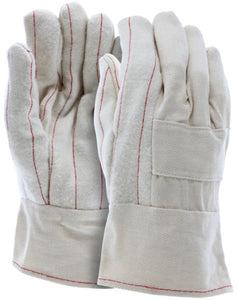 MCR Premium Hot Mill Work Gloves - 36 Ounce Heavy Weight Fabric - 2.5 Inch Band Top - Burlap Lined - Knuckle Strap - Heat Resistant Cotton Work Gloves - Box of 12