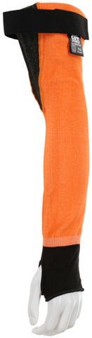 MCR Safety CutPro® - 18 Inch Sleeves - 13 Gauge HyperMax® HPPE Fabric - Hi-Visibility Orange - Adjustable Hook and Loop Bicep - Added Bicep Gusset to Fit Larger Arms - Box of 10 - Part# 9218OVTW