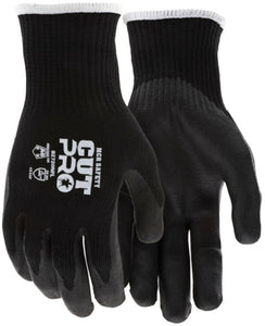 MCR Safety CutPro® - 10 Gauge HyperMax® HPPE Shell - Cut, Abrasion and Puncture Resistant Work Gloves - Nitrile Foam Coated Palm and Fingertips - Black Shell and Black Nitrile Coating Hide Dirt and Grime - Box of 12