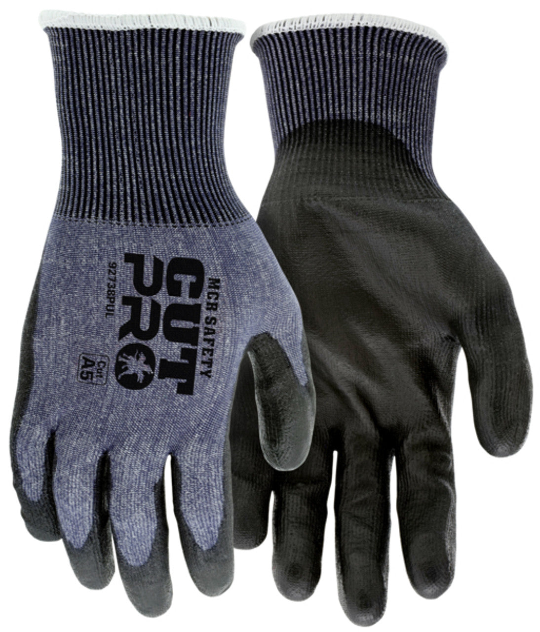 MCR Safety CutPro® - 18 Gauge HyperMax® HPPE Shell - Cut, Abrasion, and Puncture Resistant - Polyurethane (PU) Coated Palm and Fingertips - Provides Superior Dexterity and Sense of Touch - Box of 12