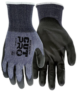 MCR Safety CutPro® - 18 Gauge HyperMax® HPPE Shell - Cut, Abrasion, and Puncture Resistant - Polyurethane (PU) Coated Palm and Fingertips - Provides Superior Dexterity and Sense of Touch - Box of 12