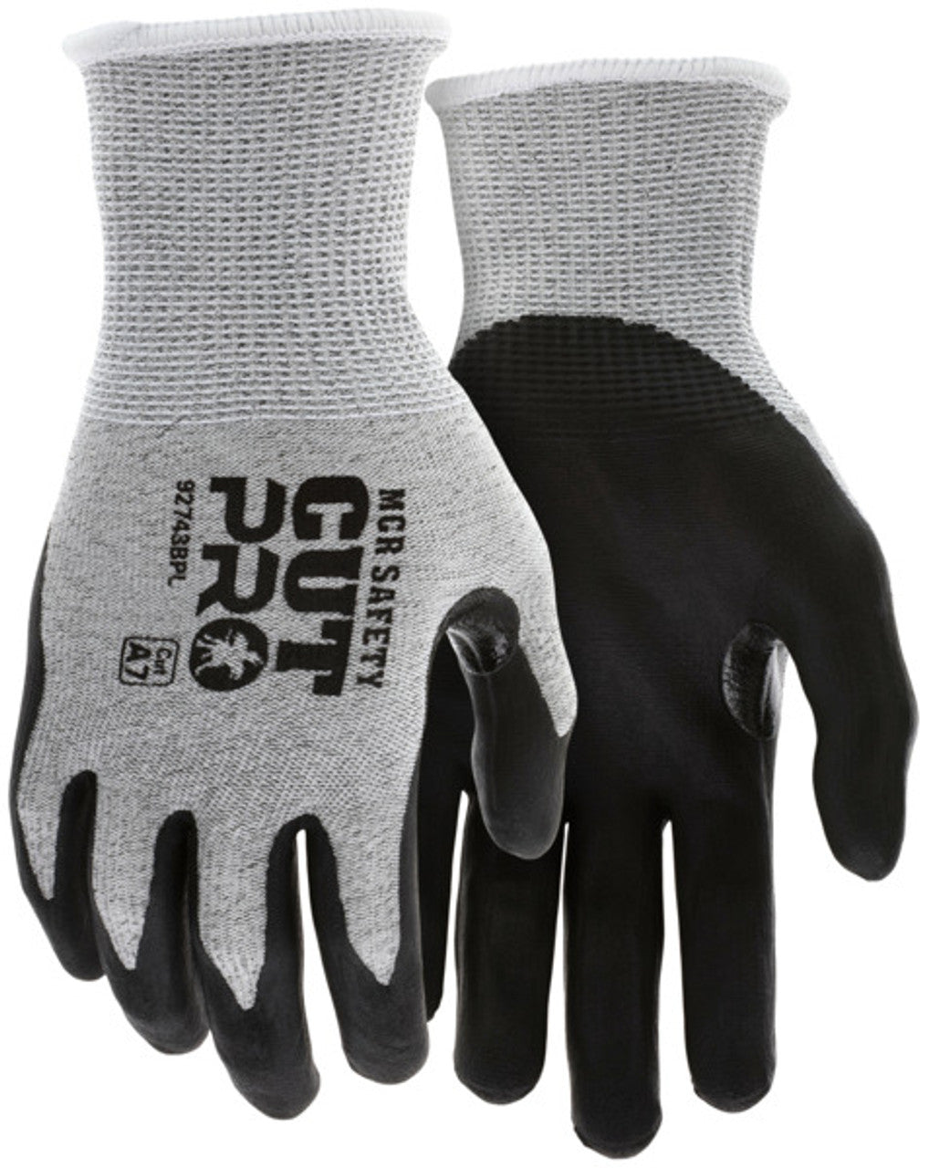 MCR Safety CutPro® - 13-Gauge HyperMax® HPPE Shell - Cut, Abrasion, and Puncture Resistant Work Gloves - Bi-polymer Coated Palm and Fingertips - Reinforced Thumb Crotch - Box of 12