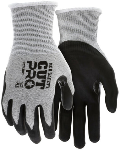 MCR Safety CutPro® - 13-Gauge HyperMax® HPPE Shell - Cut, Abrasion, and Puncture Resistant Work Gloves - Bi-polymer Coated Palm and Fingertips - Reinforced Thumb Crotch - Box of 12