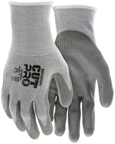MCR Safety CutPro® - 13 Gauge HyperMax® HPPE Shell - Cut, Abrasion, and Puncture Resistant Work Gloves - Polyurethane (PU) Coated Palm and Fingertips - Excellent Cut and Abrasion Resistance - Box of 12