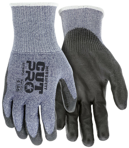 MCR Safety CutPro® - 13 Gauge HyperMax® HPPE Shell - Cut, Abrasion and Puncture Resistant - Polyurethane (PU) Coated Palm Provides Excellent Cut and Abrasion - Box of 12