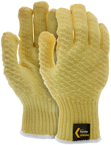 MCR Safety CutPro® - 7 Gauge DuPont™ Kevlar® Aramid Shell - Cut Resistant Work Gloves - PVC Honey Grip on Both Sides - Regular Weight - Box of 12